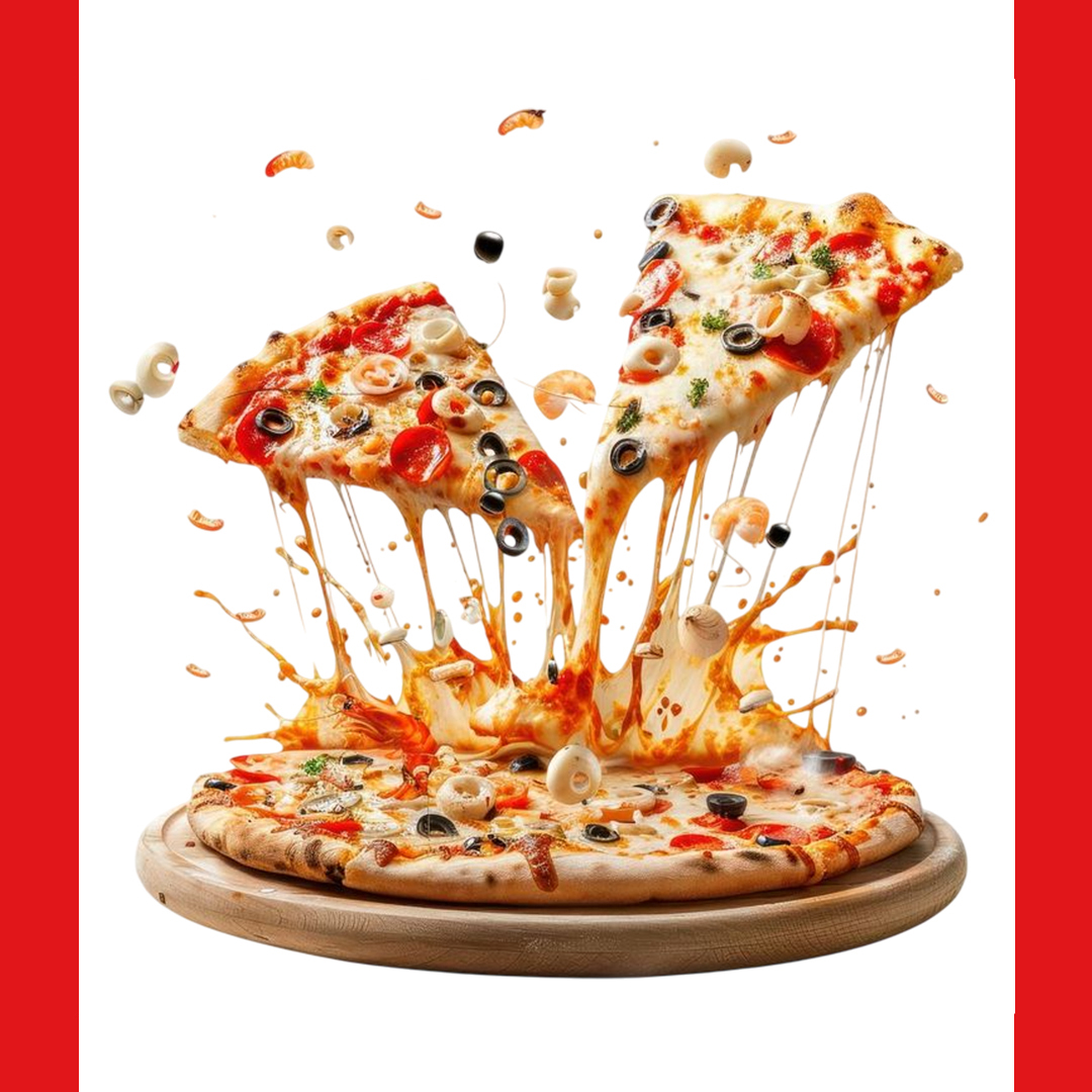 بيتزا جبن سائل